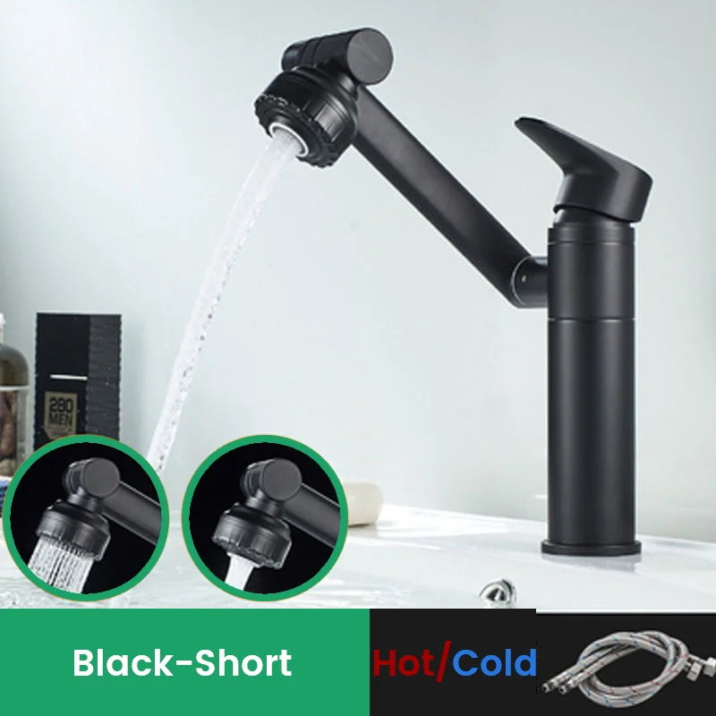 1080 Degree Basin Faucet Kitchen Sink Faucet Bathroom Faucet Mixer Aerator 2 In 1 Black Tap Heated Faucet Gourmet Mixer Tapware