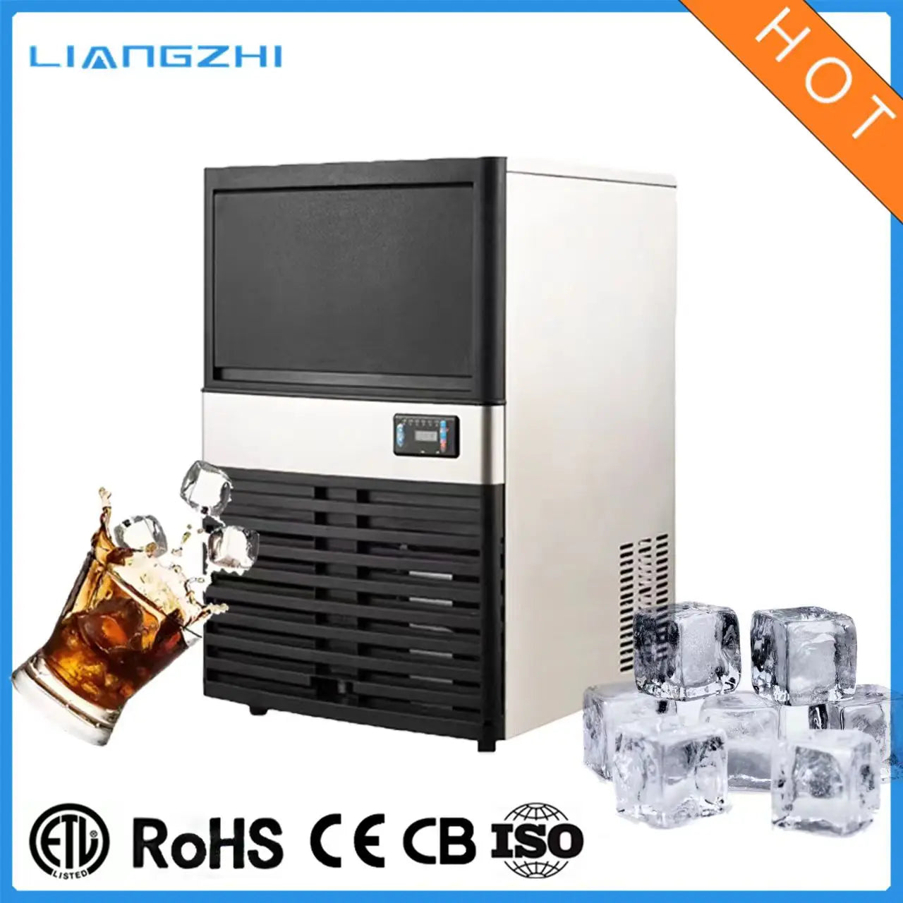 Automatic Cafeteria 40kg 24Hours LZ-80 Cube Ice Machine in South Africa