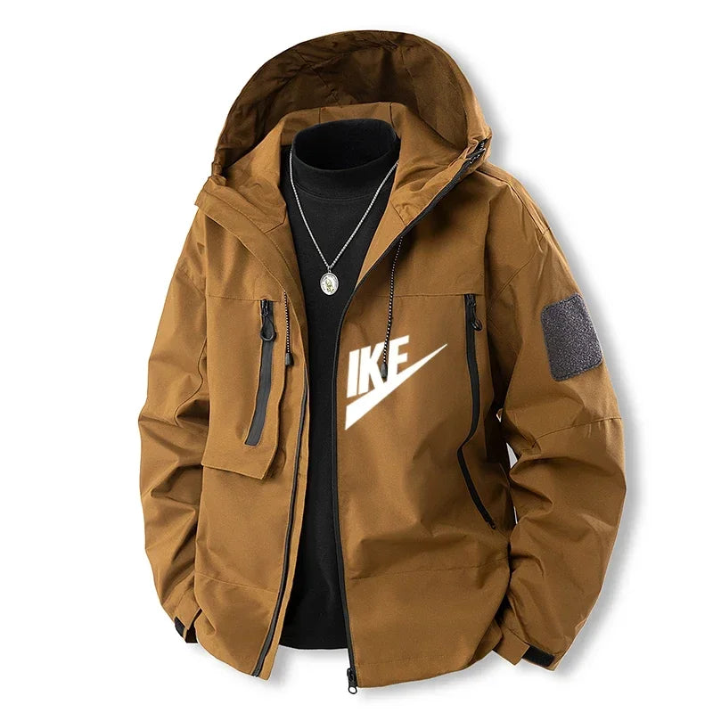 A new style of cross-border men's printed jacket for the 2025 casual autumn and winter, a simple, loose and fashionable sports j