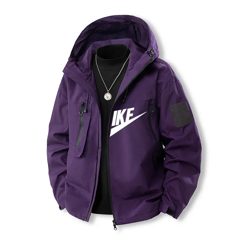 A new style of cross-border men's printed jacket for the 2025 casual autumn and winter, a simple, loose and fashionable sports j