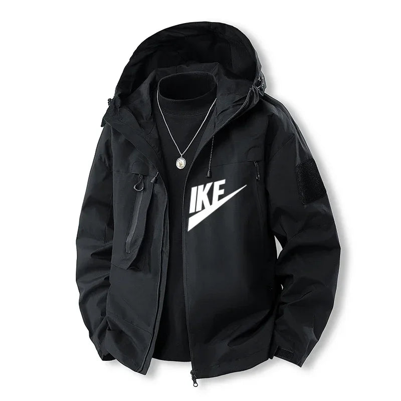 A new style of cross-border men's printed jacket for the 2025 casual autumn and winter, a simple, loose and fashionable sports j