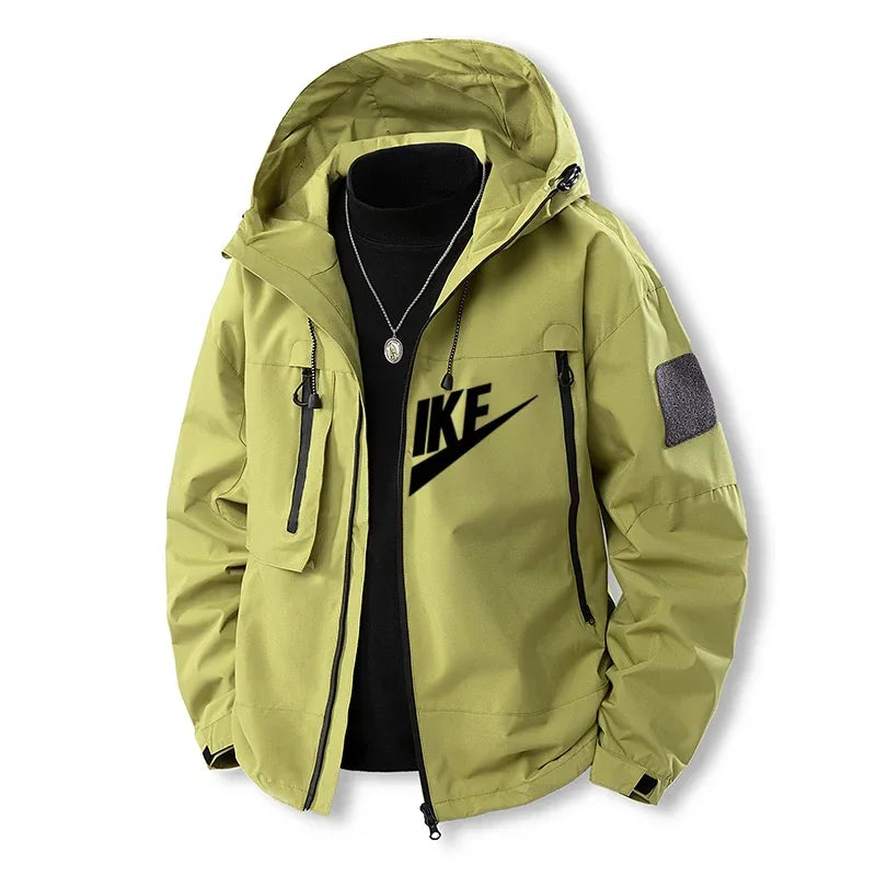 A new style of cross-border men's printed jacket for the 2025 casual autumn and winter, a simple, loose and fashionable sports j